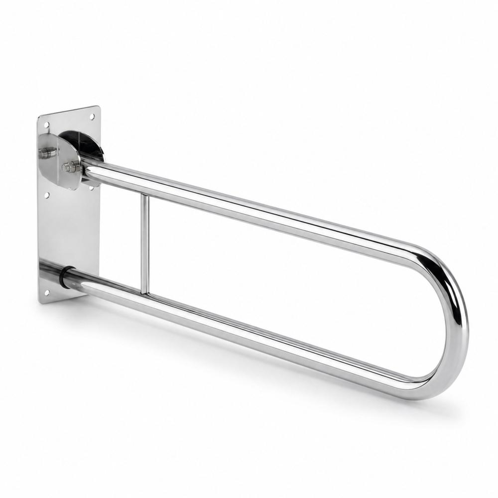 Folding bathroom grab bar Chrome