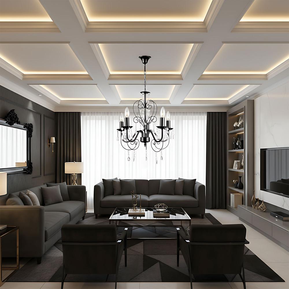 Deckenleuchte EBT010-5CP BLACK