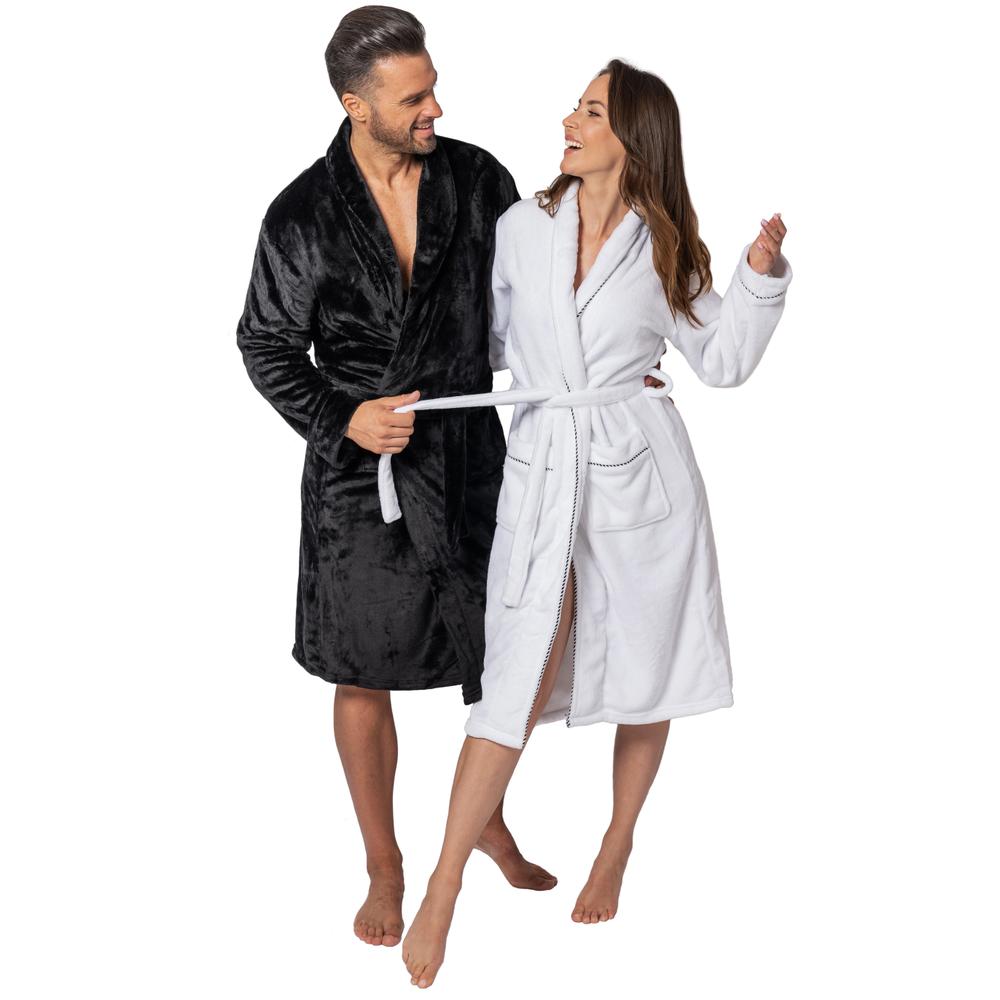 Γυναικείο μπουρνούζι Sharon White με διακόσμηση size S/M