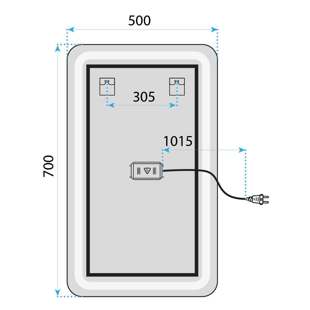 Oglindă LED MARLO 80X60
