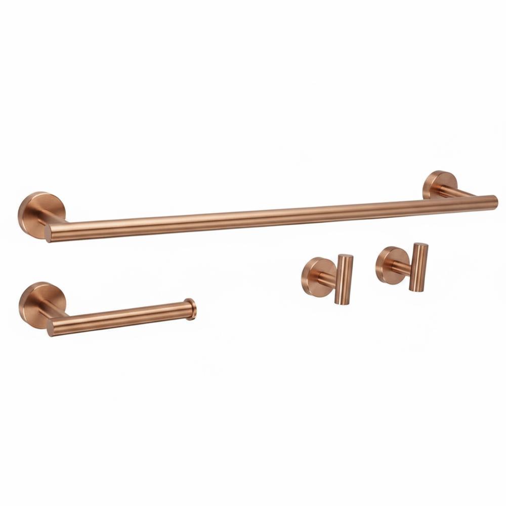 Kylpyhuonetarvikesetti  Ari Brush Copper 4 osaa
