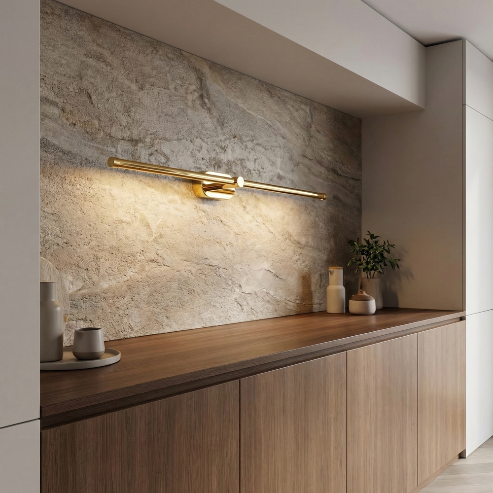 Kinkiet łazienkowy LED APP1891-1W 80 cm Złoty