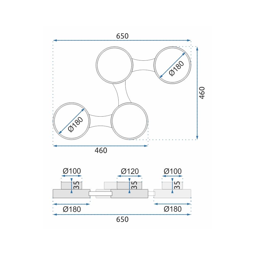 Deckenlampe Black APP527-4C