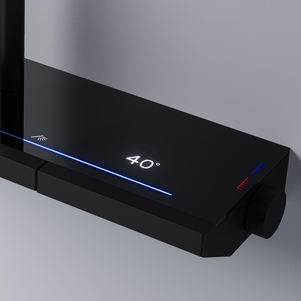 Sprchový set s termostatem REA Pedro Black