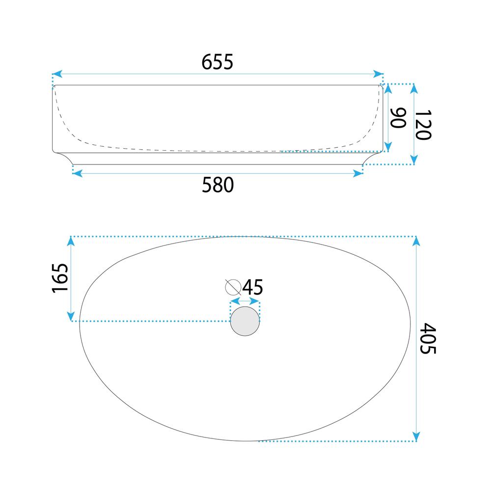 Countertop Basin Rea Joana 65