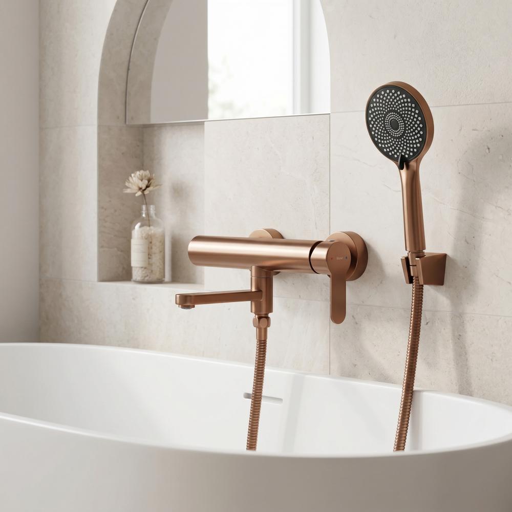 Bath mixer Rea Arcos Brushed Copper