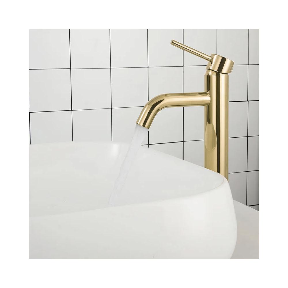 Bathroom faucet Rea Lungo L.Gold High