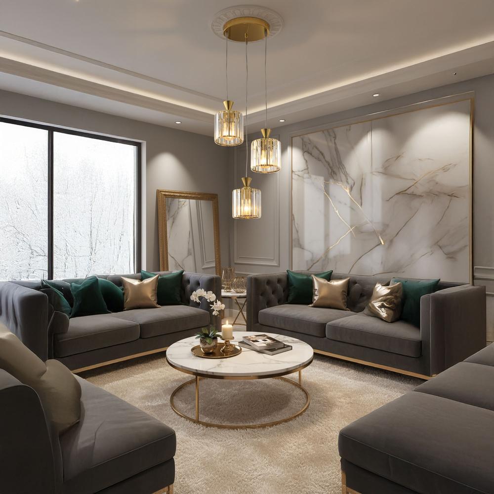 Hängelampe EBT026-3CP GOLD