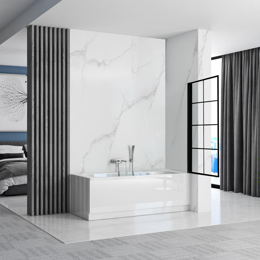 Schermo vasca Rea Lagos-1 Mobile 70 Black