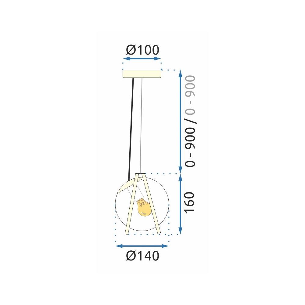 Deckenlampe APP1088-1CP GOLD WHITE