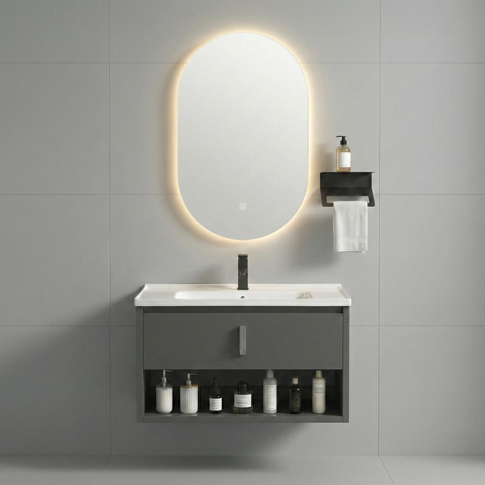 Conjunto de muebles de baño con lavabo Toledo 60cm Grey