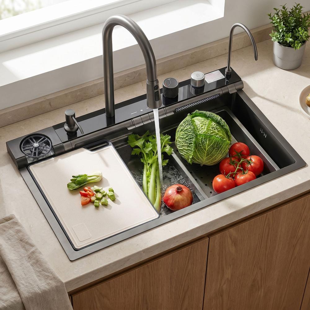 Večnamensko jekleno korito 10 v 1 REA Alonzo Črno