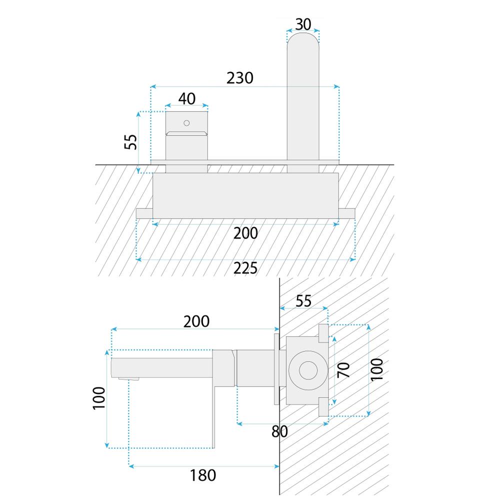 ZIDNA SLAVINA  REA Arcos Brush Nickel