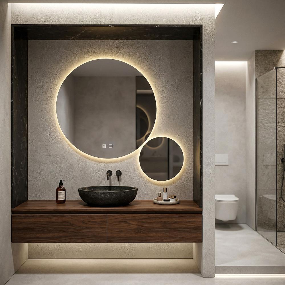 Veidrodis LED R-9045 90cm + 45cm