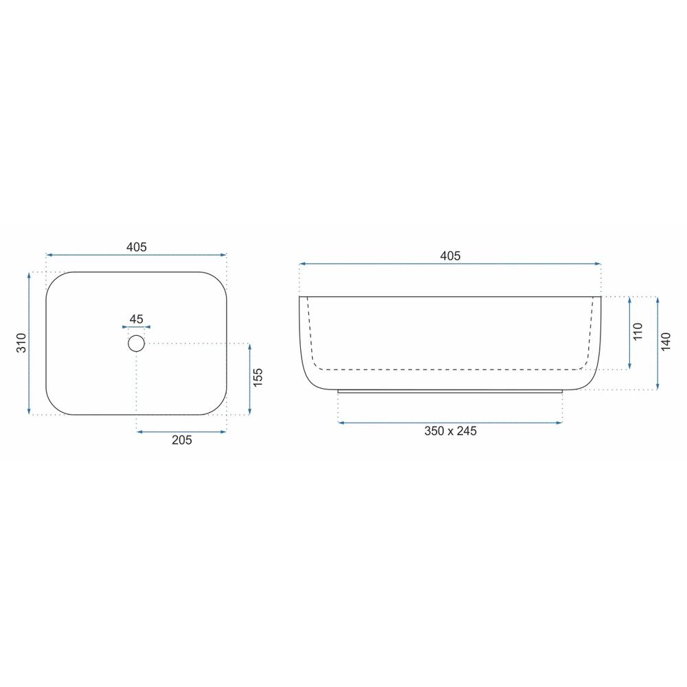 Vasque à poser Rea Demi Mini Aiax Shiny