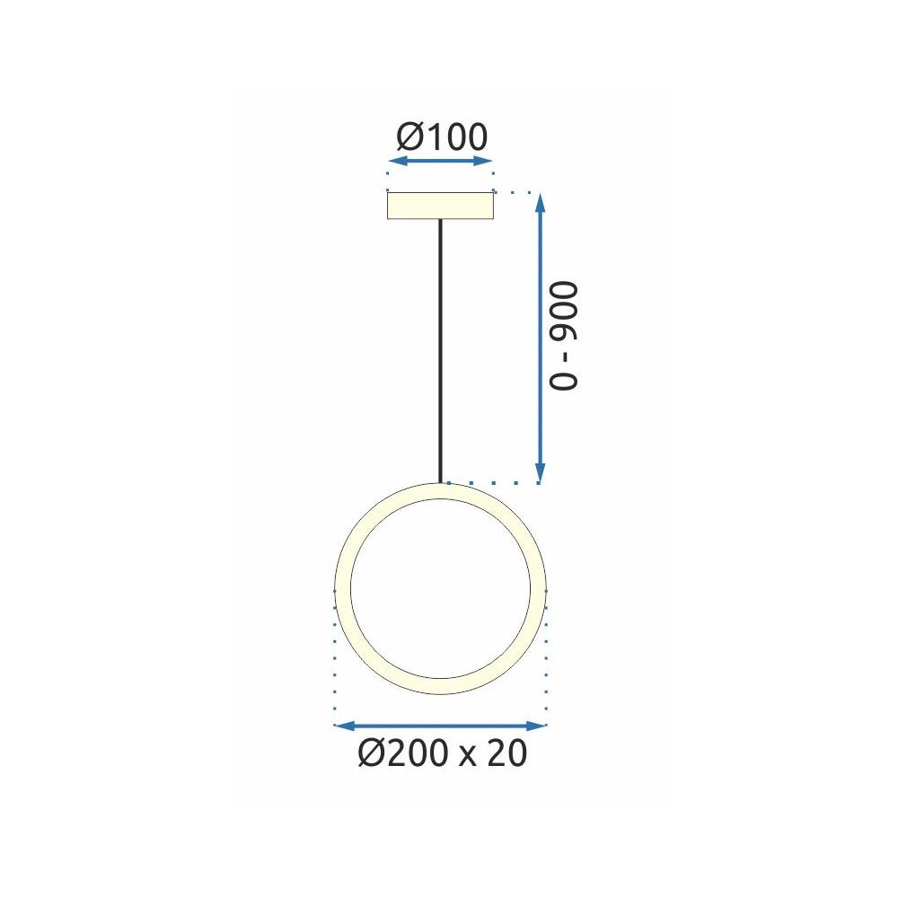 LAMPA WISZĄCA LED G112-CP Złota