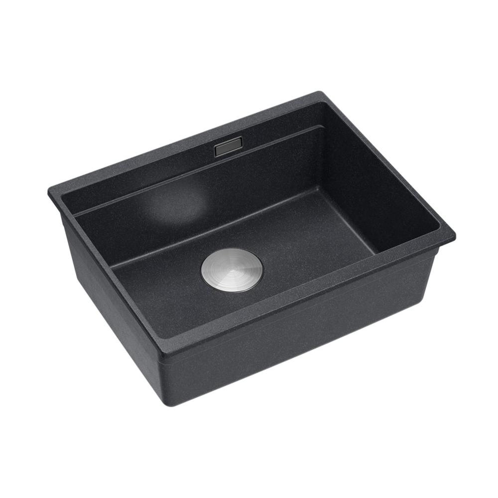évier en granit Logan 100 Black Metallic