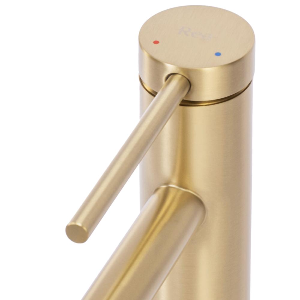 Bateria Umywalkowa Rea Foss złota szczotkowana wysoka