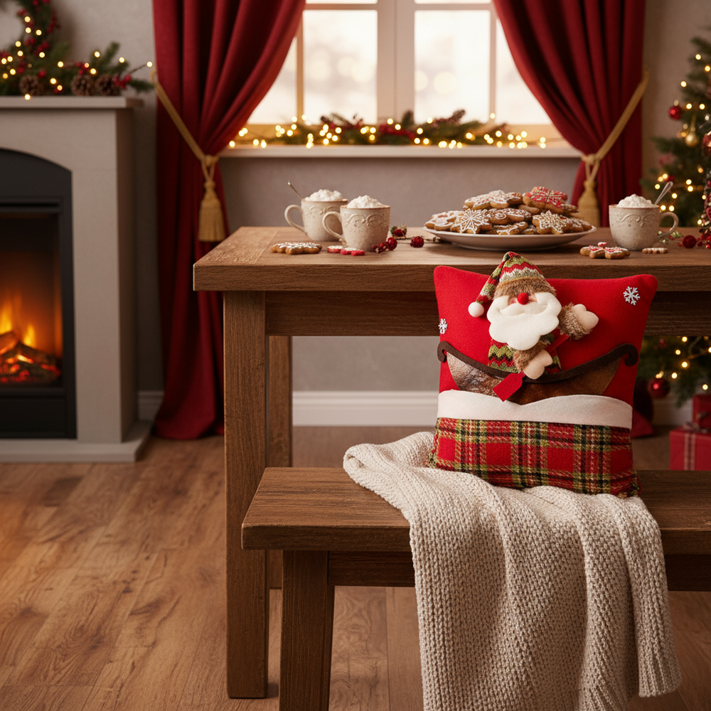 Poszewka świąteczna na poduszkę 40x40 RED YX021