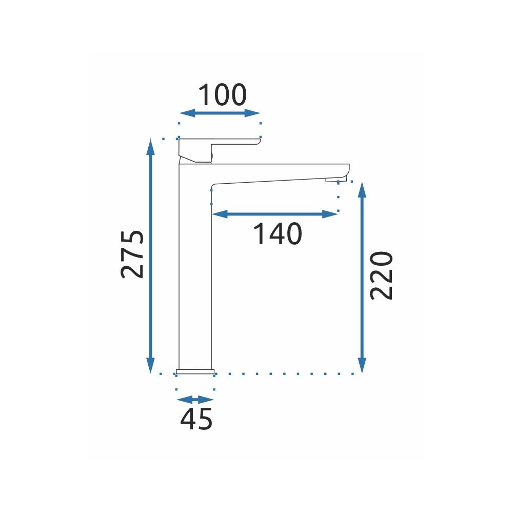 Wastafelkraan Rea Orix Gold High