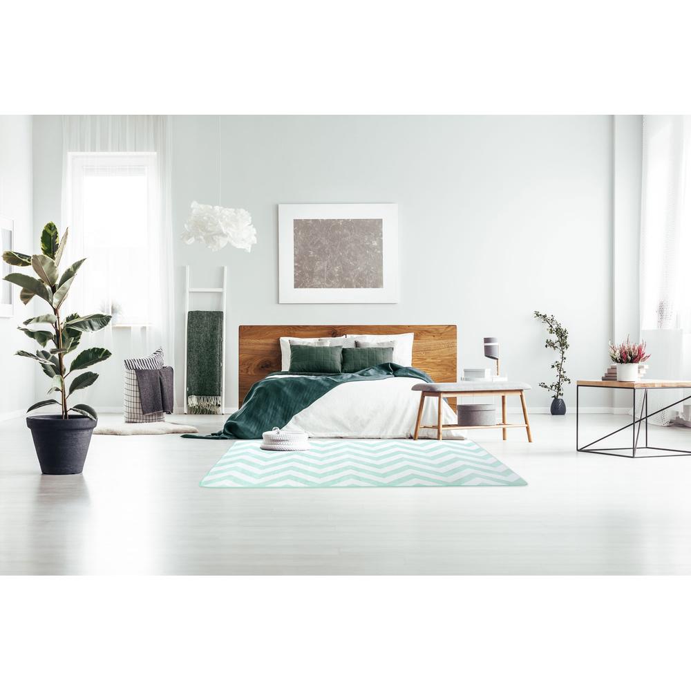 Dywan pluszowy Clover Zig Zag Mint