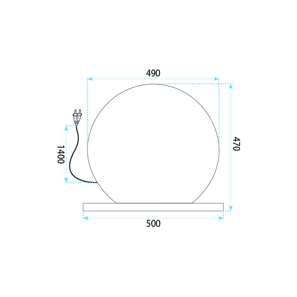 Lustro LED Hollywood Okrągłe Białe 50 cm