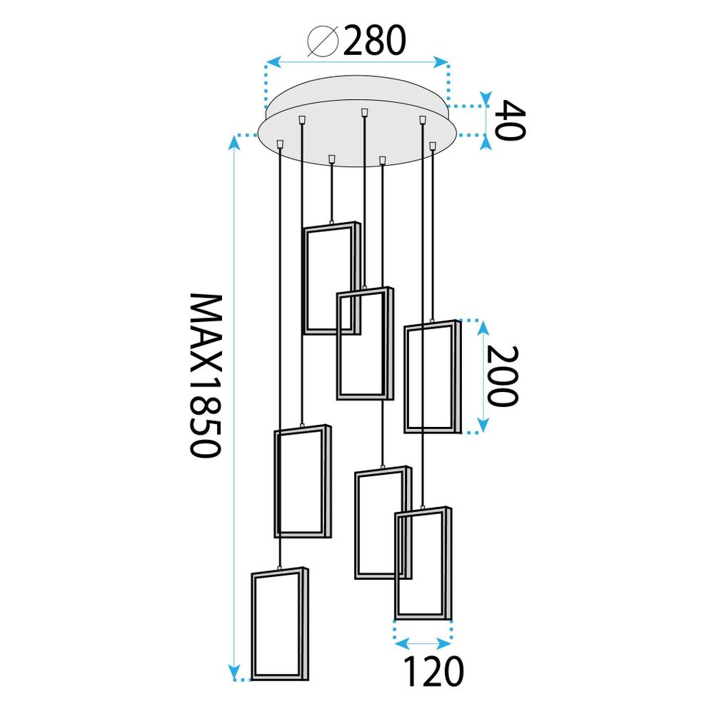 Lampe LED LHJ089-7CP BLACK
