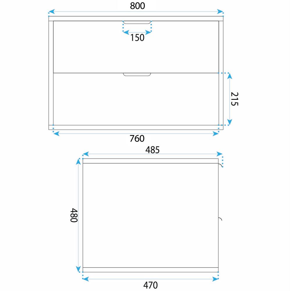 Kúpeľňová skrinka pod umývadlo Rea Mono 80cm White