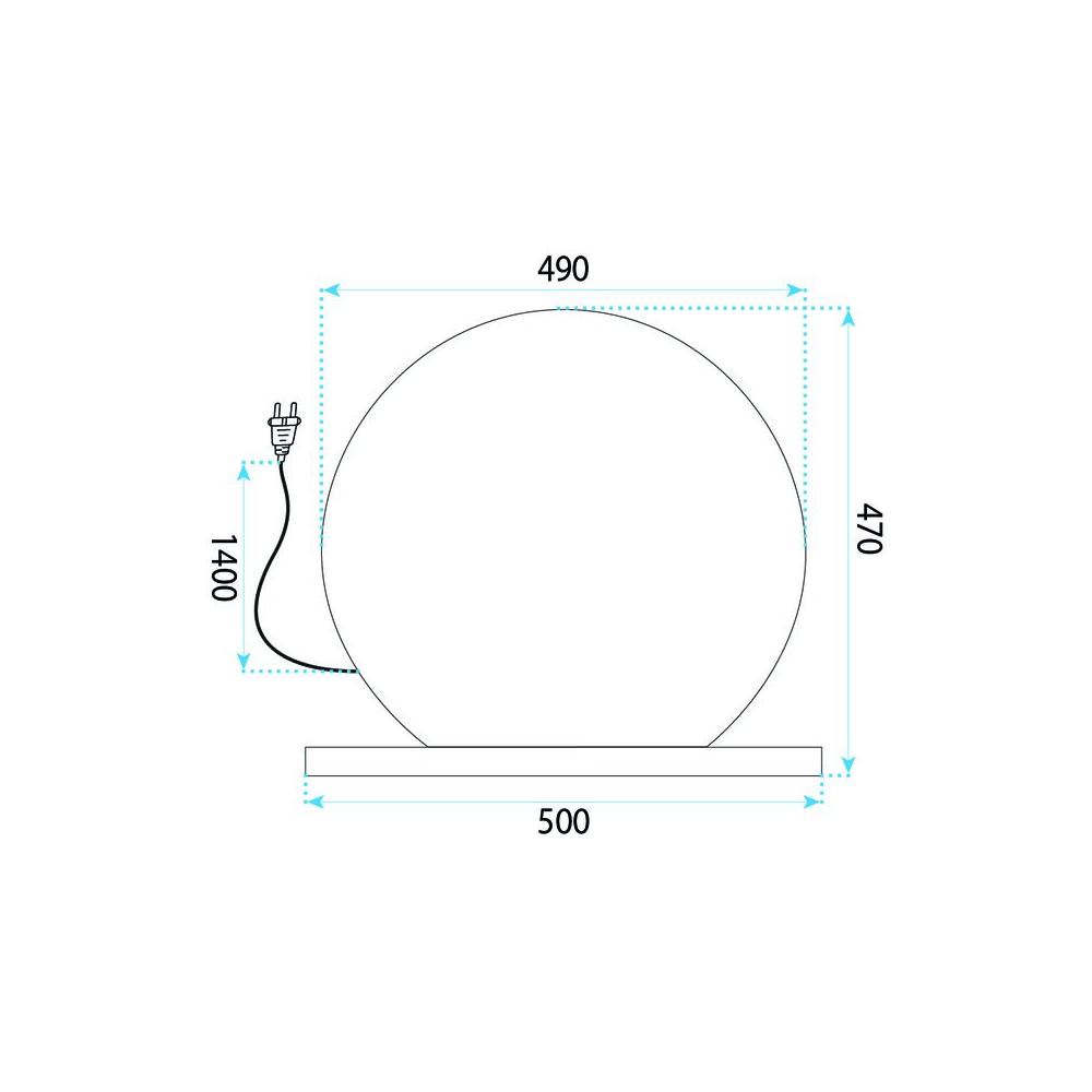 Дзеркало LED HOLLYWOOD L. Gold 50 cm