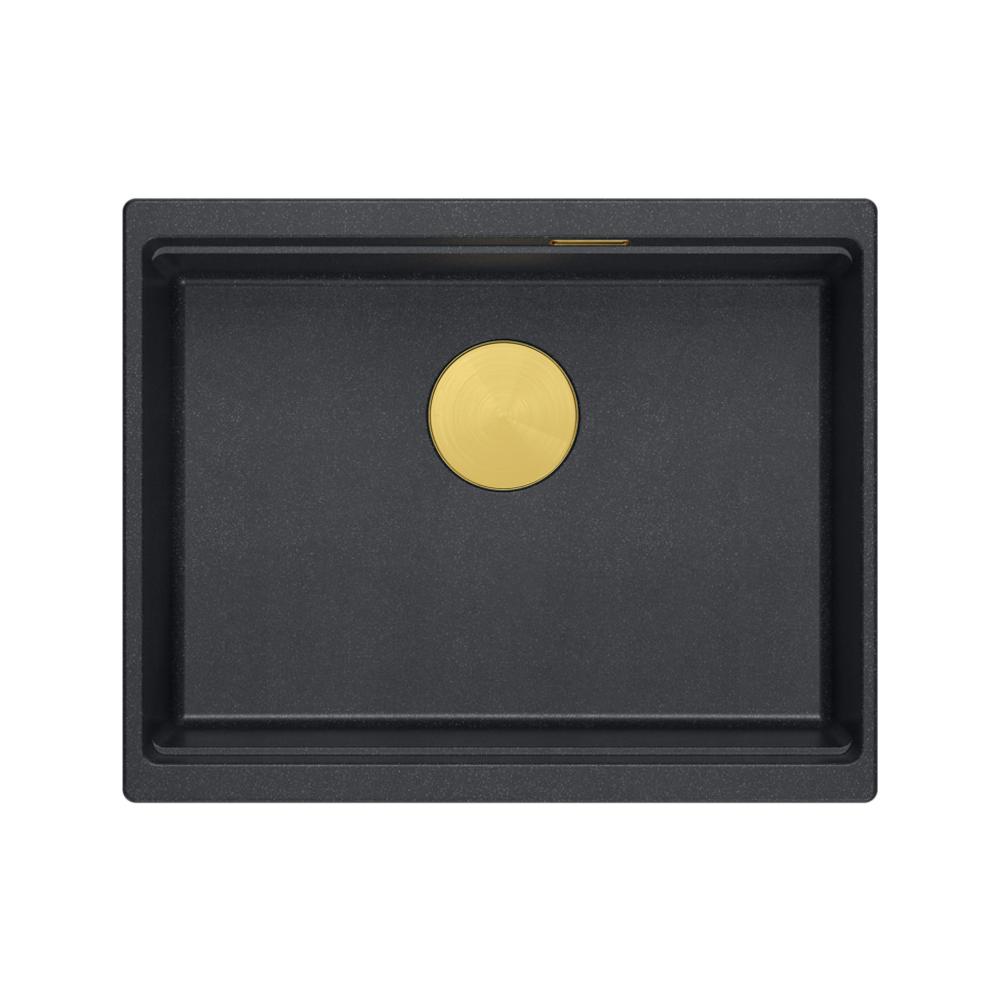 évier en granit Logan 100 Black Metallic