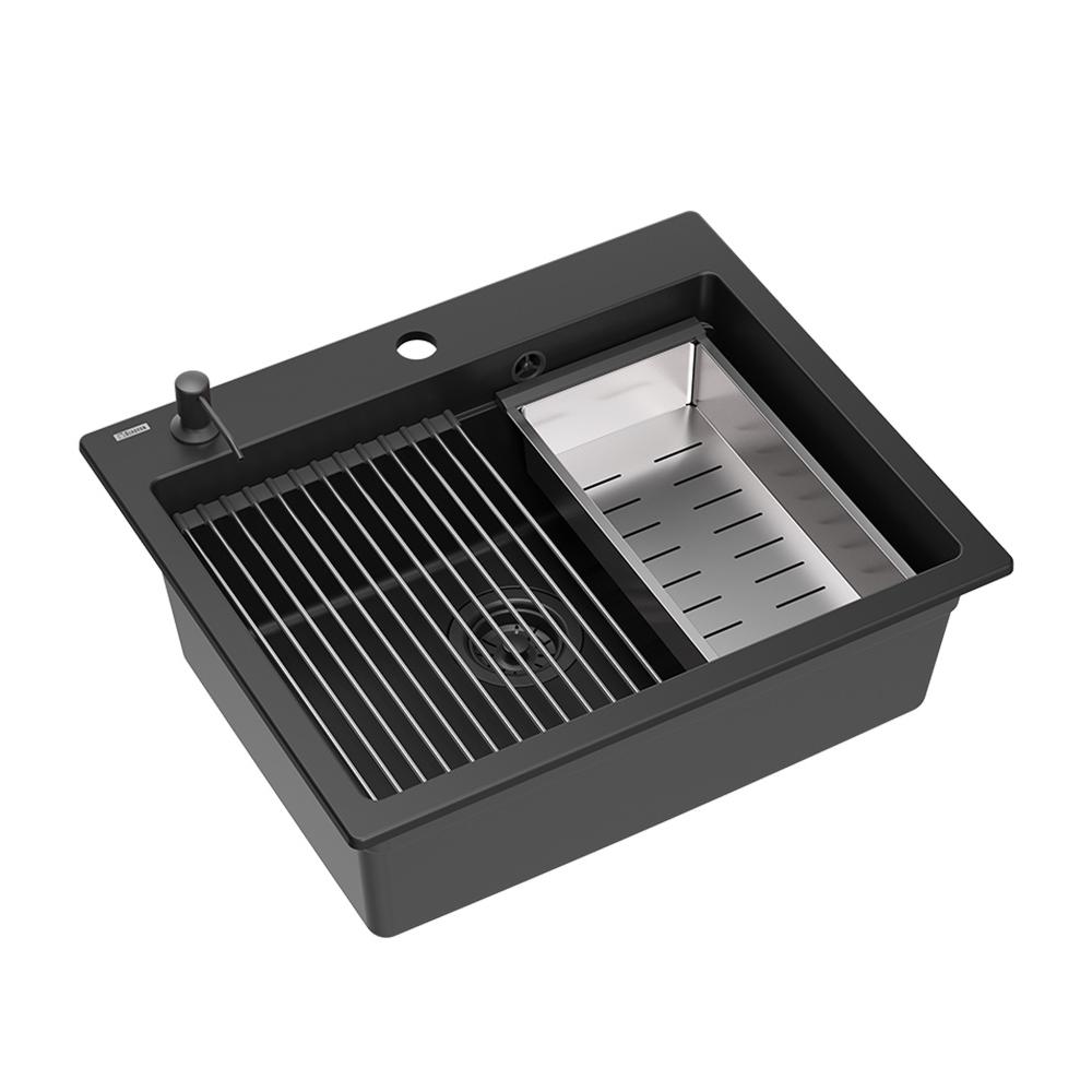évier en granit KURT 110 WORKSTATION Black