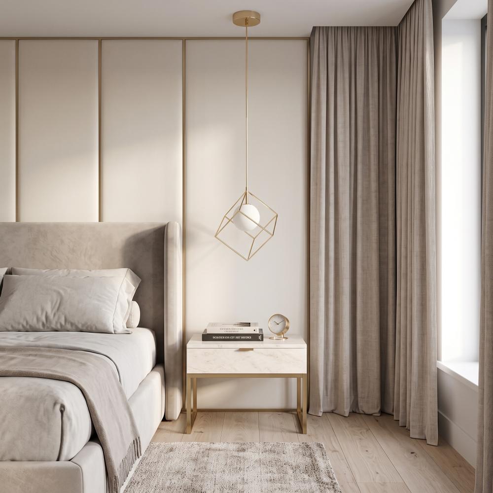 Lampa Wisząca APP1210-1CP Złota