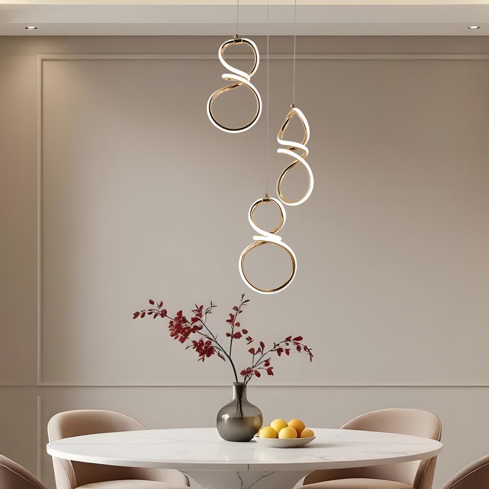 LED-Hängeleuchte G073-3CPR Gold