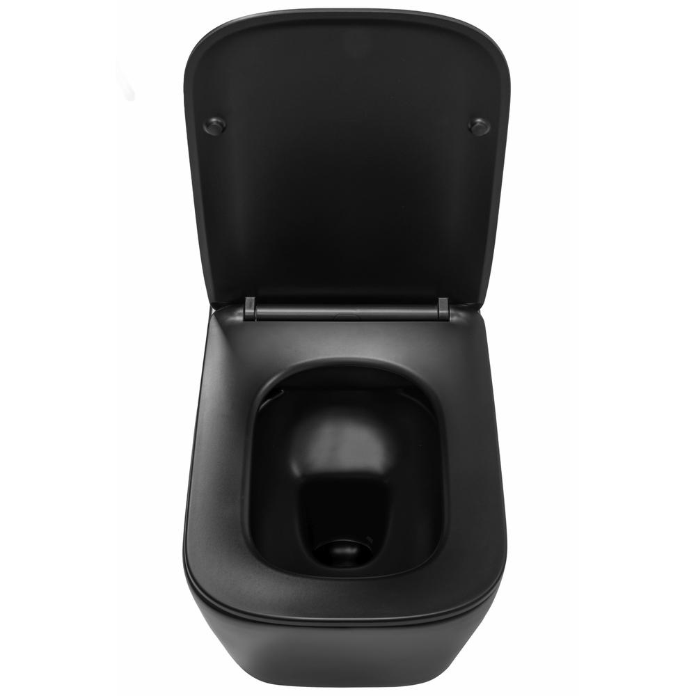 Επιτοίχια λεκάνη τουαλέτας Rea Raul, Μαύρο ματ