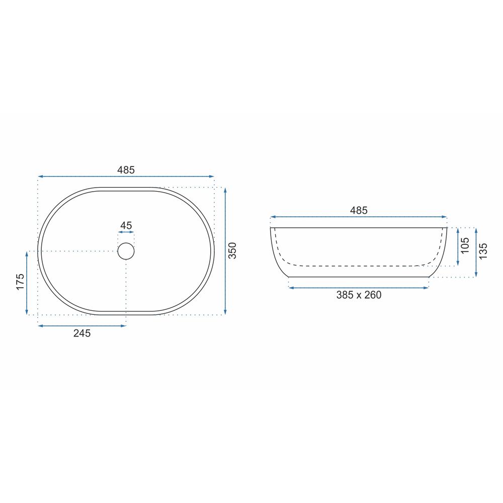 Vasque à poser Rea Lara Stone