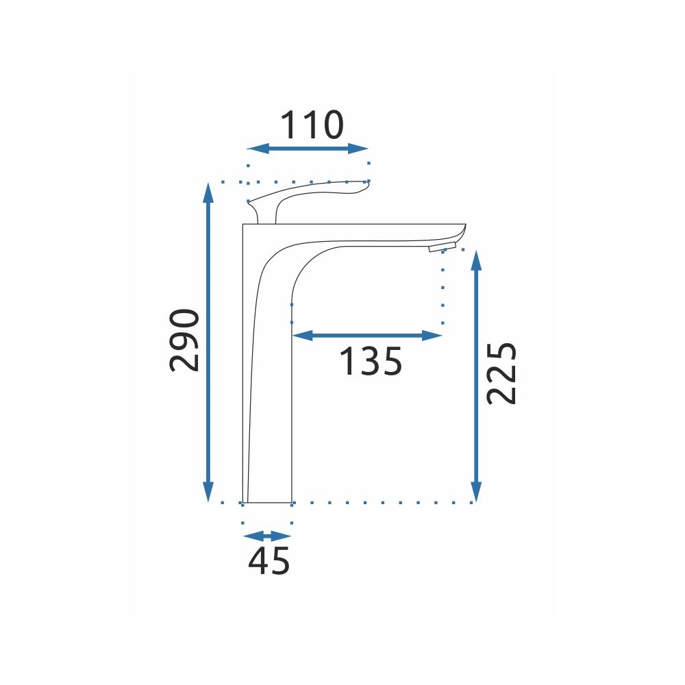Waschbeckenarmatur Rea Orbit Gold High