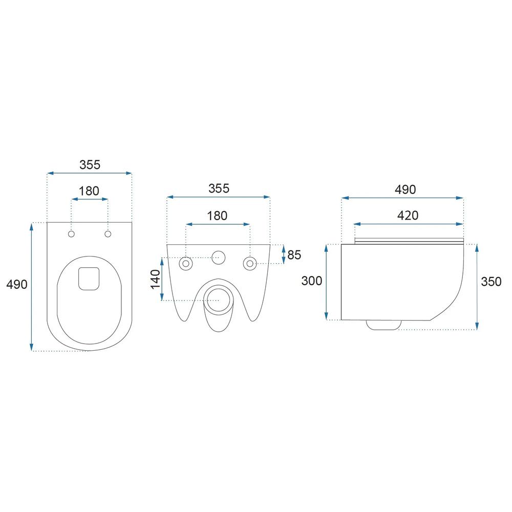 Misa WC podwieszana Rea Carlo Mini Tornado NFQ