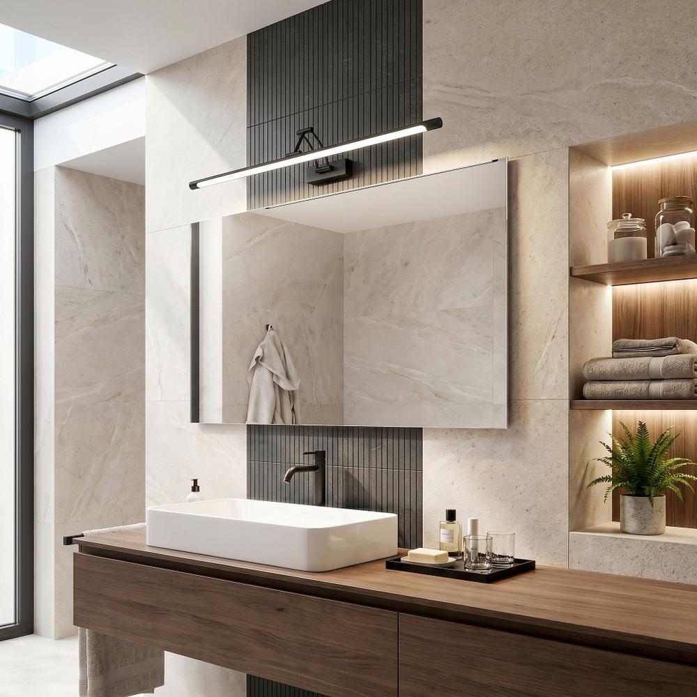 Bathroom LED wall sconce SWE026-1W 60cm Black
