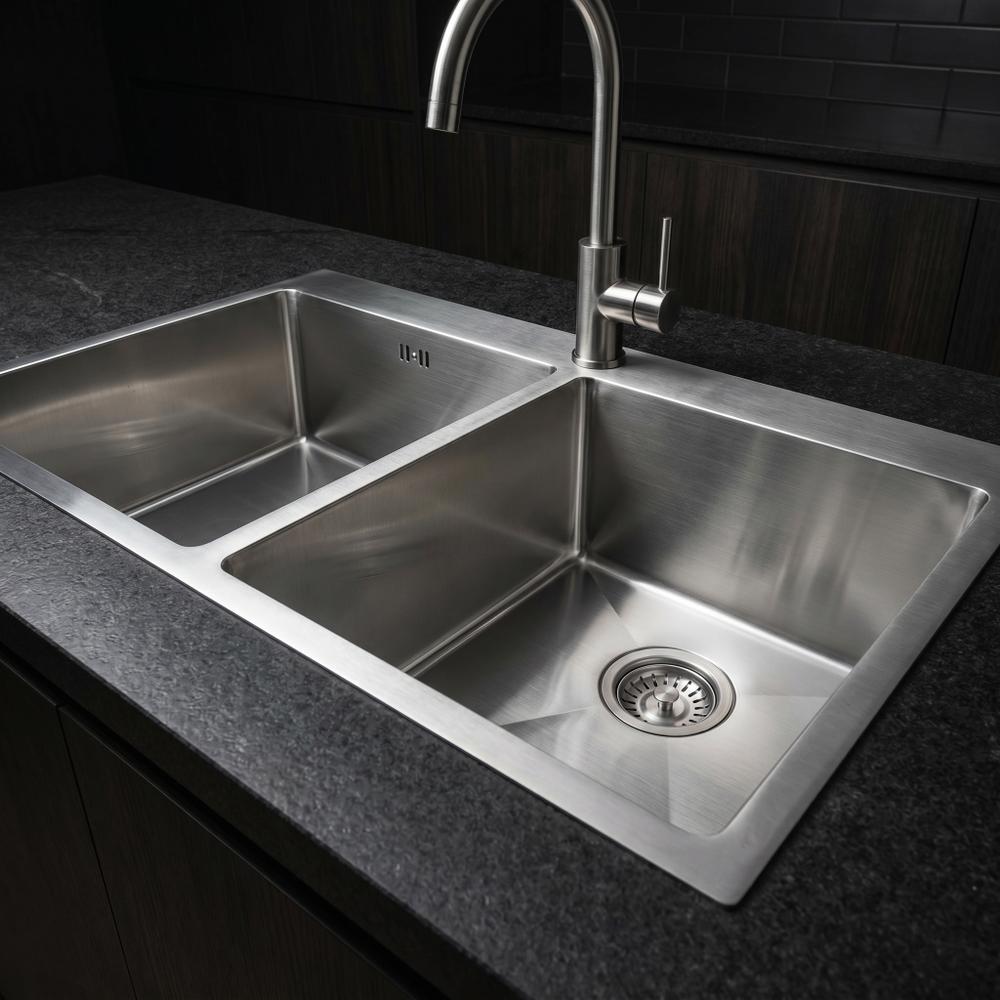 Νεροχύτης από μαύρο ατσάλι REA Joel BRUSH STEEL