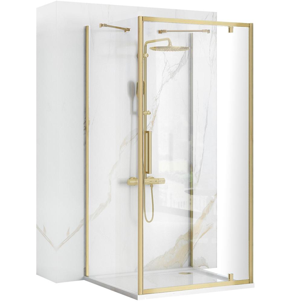 Επιτοίχια καμπίνα ντους Rea Rapid Swing, BRUSHED GOLD