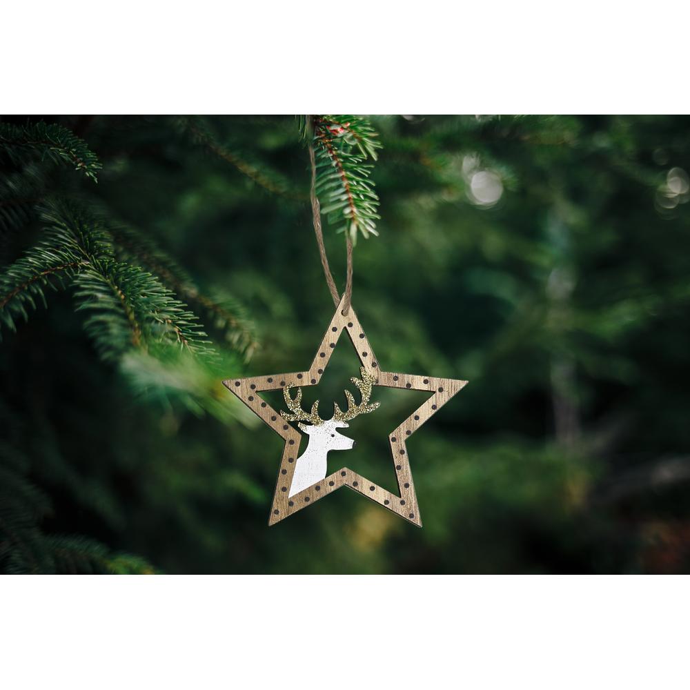 Zestaw 2 szt dekoracji świątecznych KL-21X12 Brown