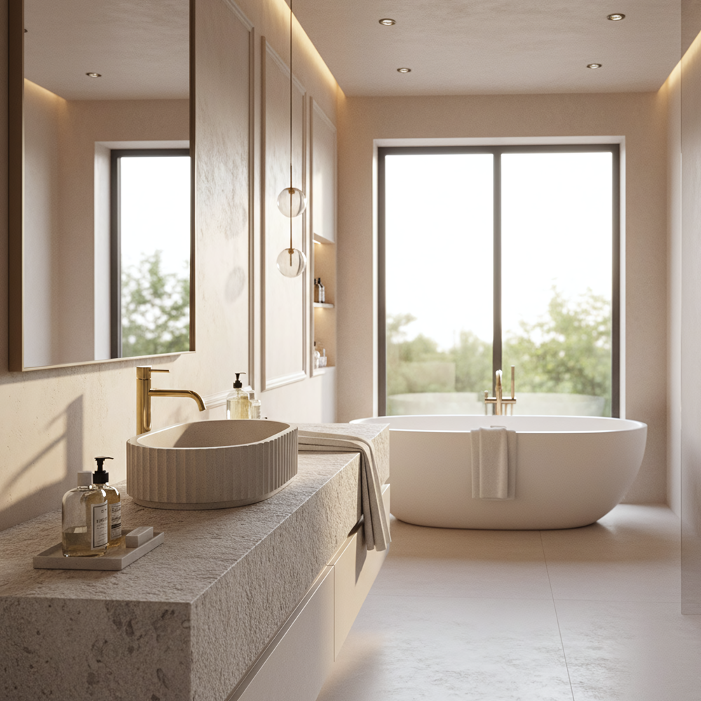 Countertop Basin Rea Margaret Beige