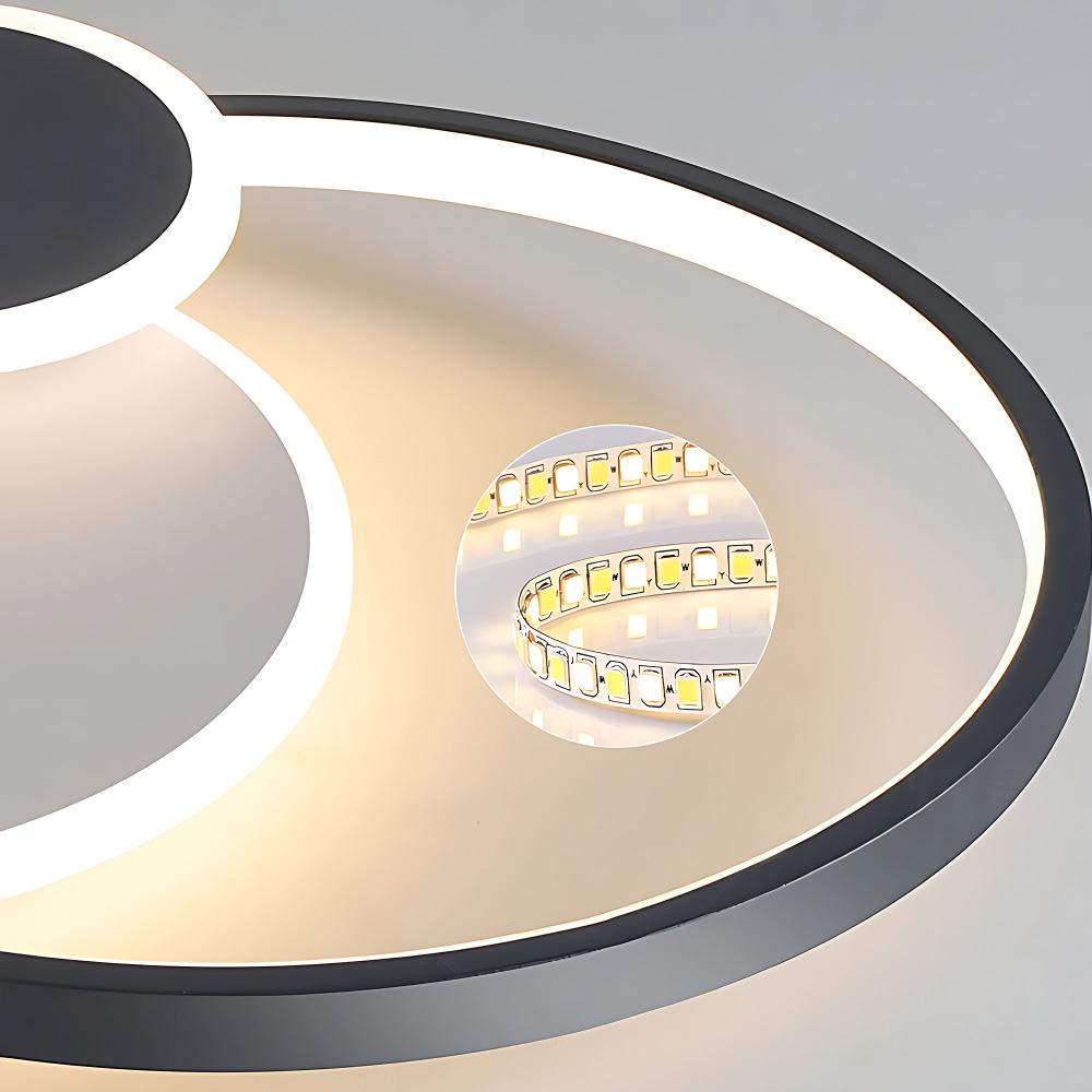 Lampa sufitowa APP1709-C plafon LED Czarny + pilot