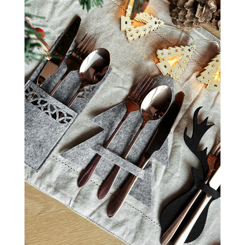 Pokrowiec na sztućce Świateczny 10szt KF370