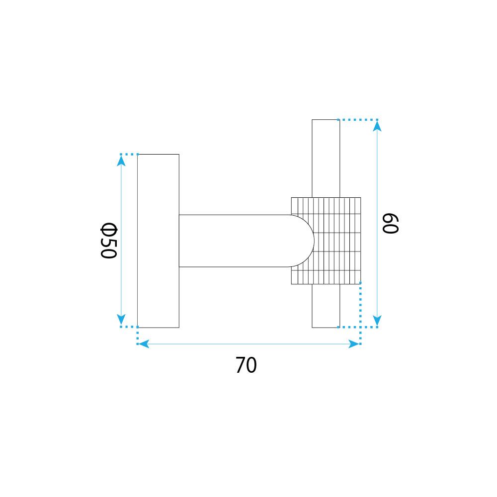 Vonios kabliukas 29104 Rivo Brush Gold