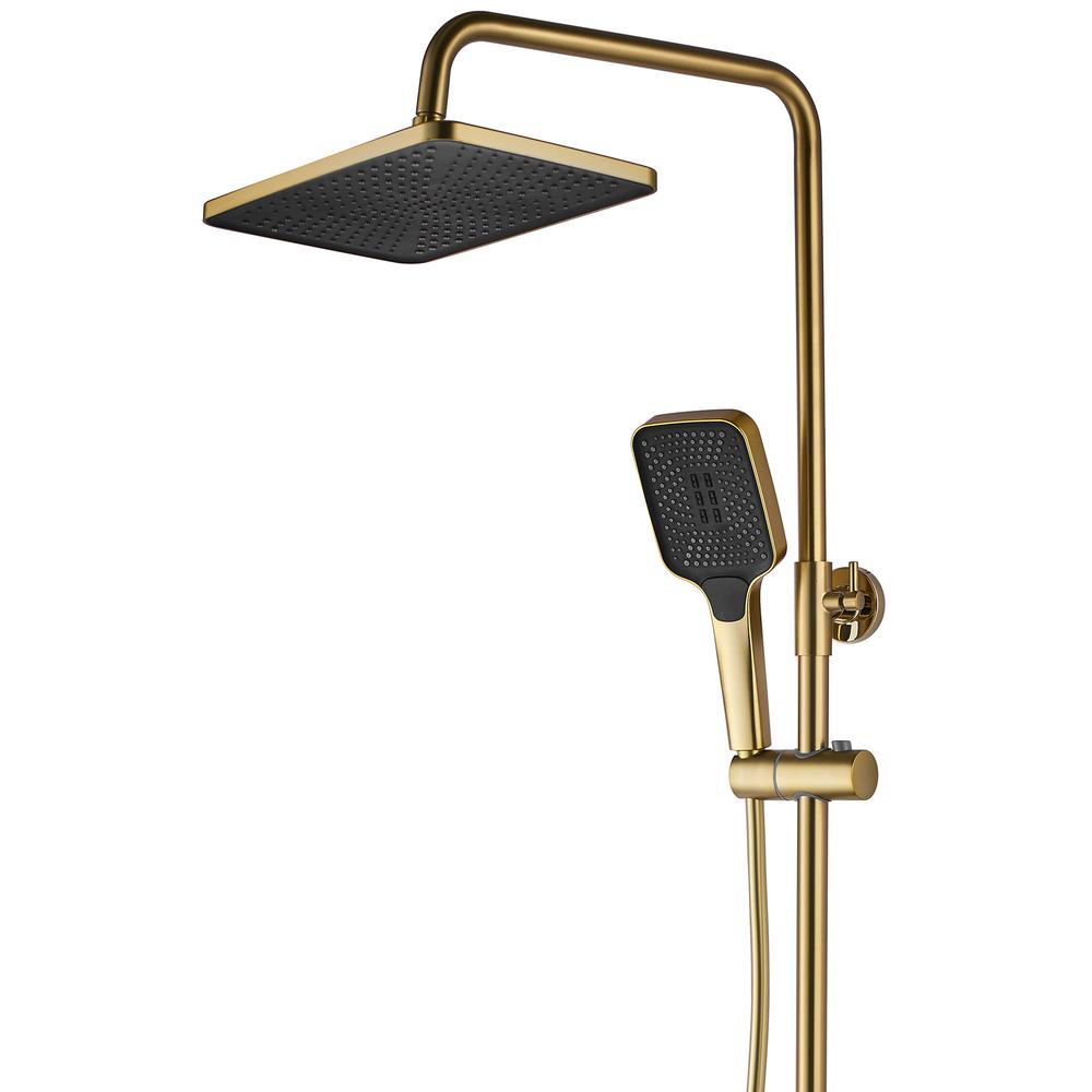 Душевая стойка с термостатом REA ROB Gold Brush