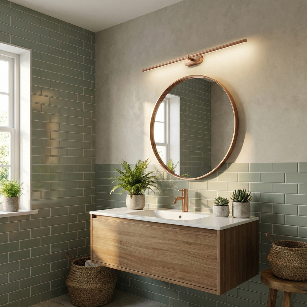 Kinkiet łazienkowy LED APP1897-1W 80 cm Miedź szczotkowana