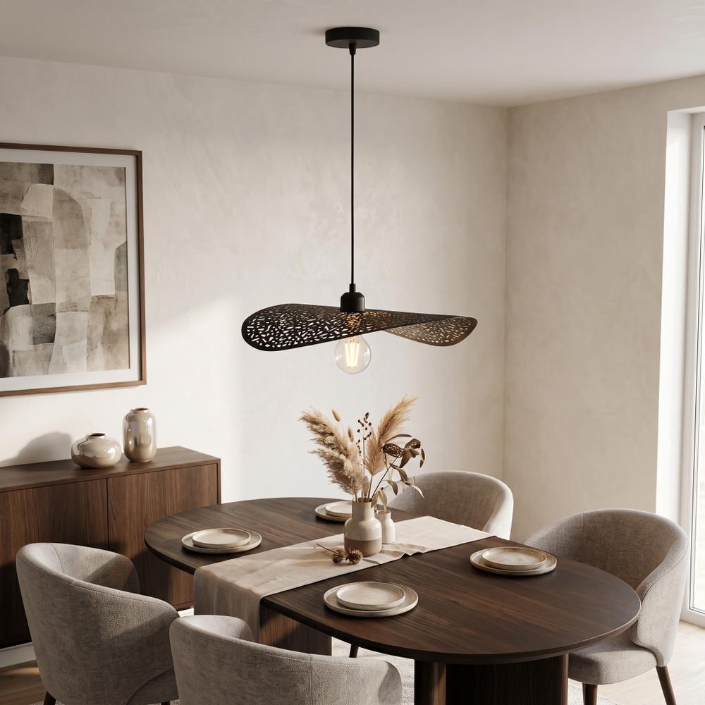 LAMPA SUFITOWA WISZĄCA APP1467-1CP czarna/złota
