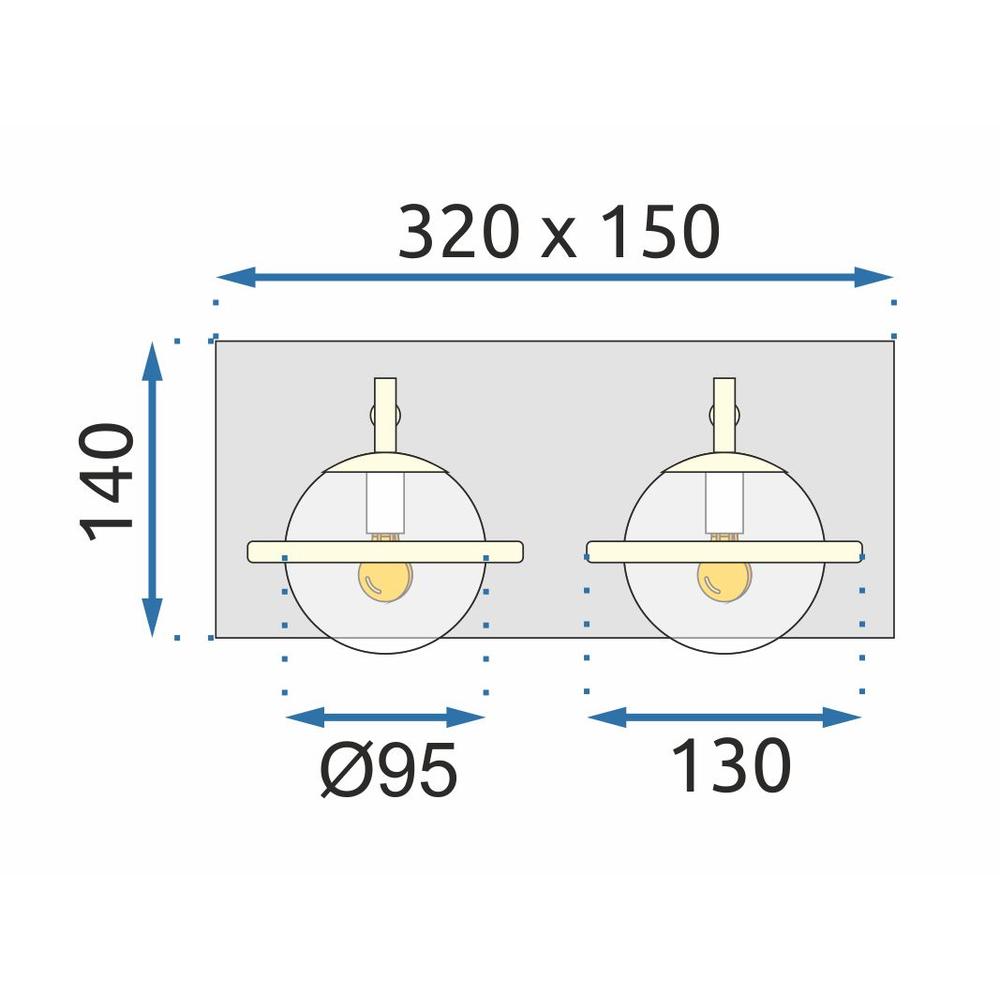 Wandlampe APP1221-2W Black