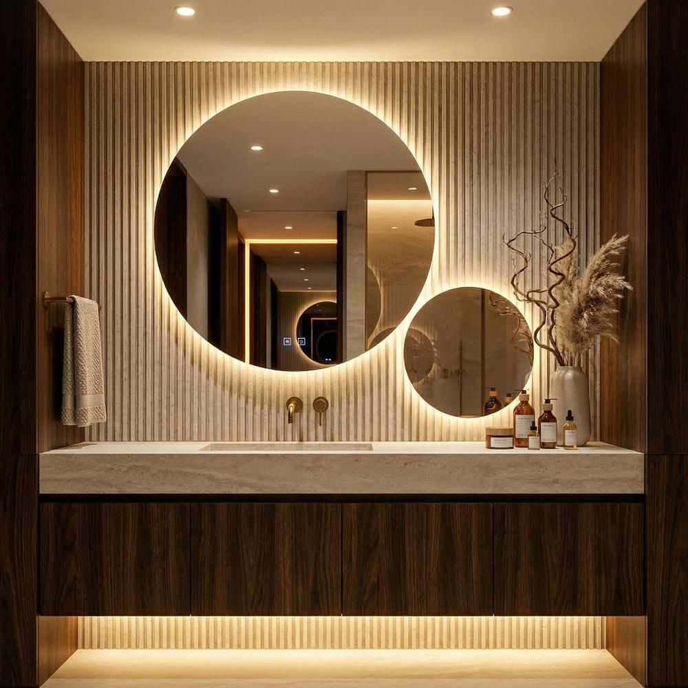 Veidrodis LED R-9045 90cm + 45cm